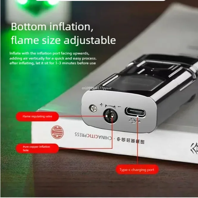 2026 ولاعة حريق مزدوجة ذكية يتم التحكم فيها صوتيًا، نفخ الغاز الكهربائي المقاوم للرياح، هدية إبداعية شخصية
