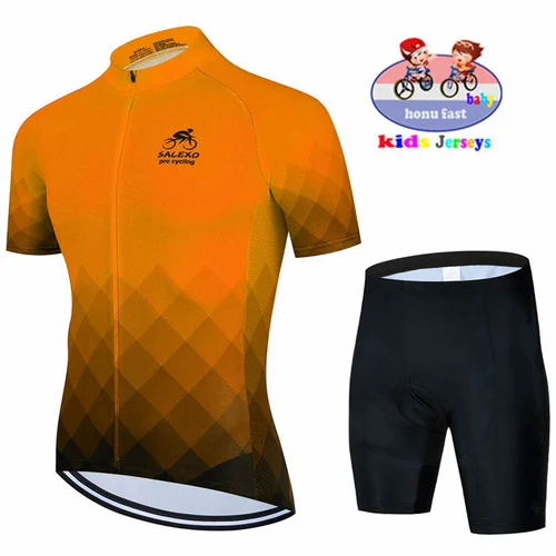 Imagen 1 del producto Nuevo Conjunto de Jersey de ciclismo de manga corta para bebés, ropa transpirable para niños, uniforme de bicicleta de verano de secado rápido, novedad de 2026