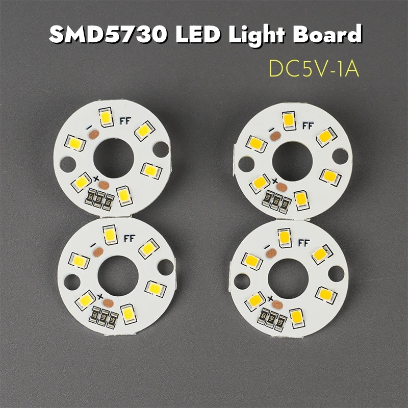 31mm/50mm Round LED Chip With USB Cable DC5V RGB/Warm/Cold White Light Board For Cabinet Table Night Lamps LED Bulb Light Source