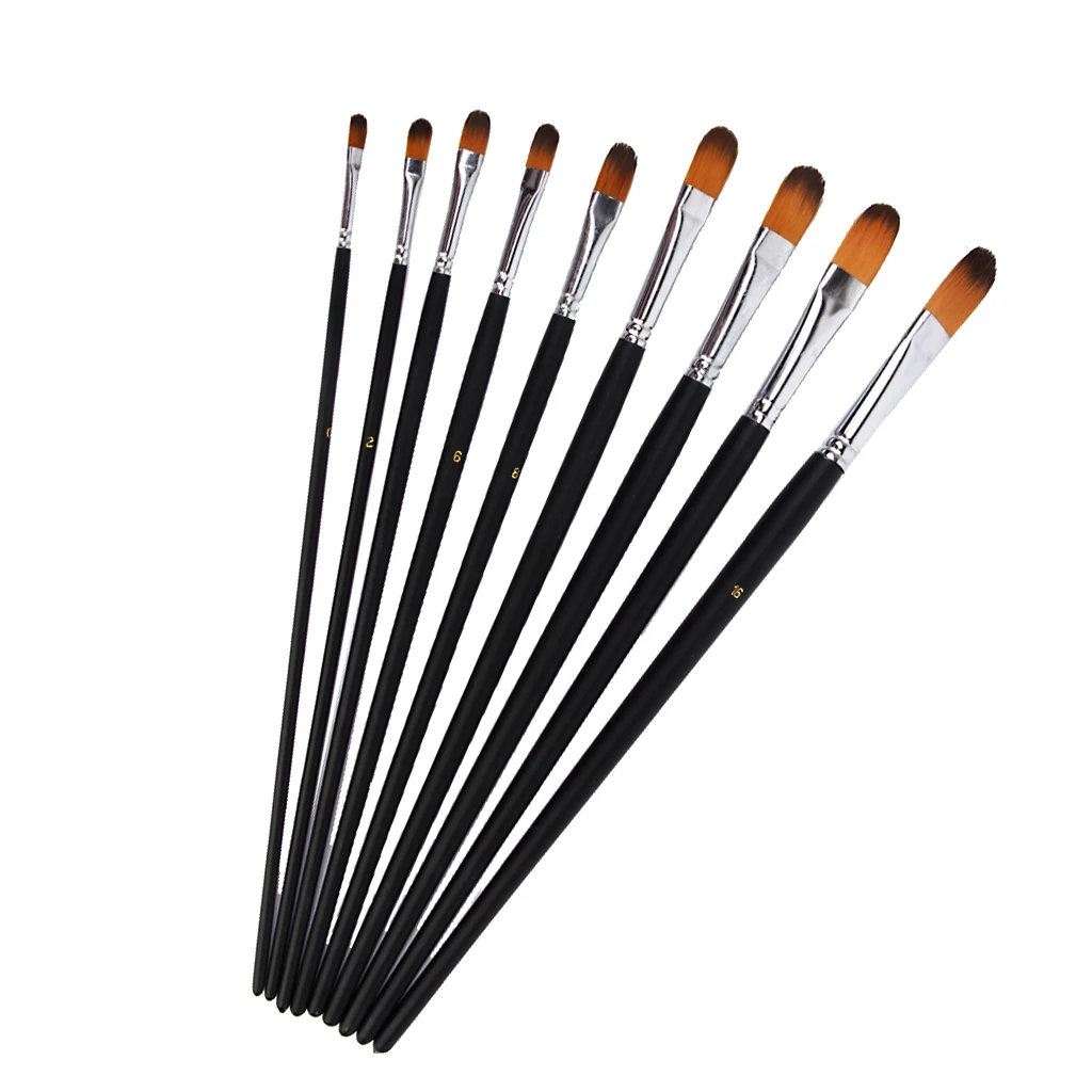 

Профессиональный набор инструментов для рисования, 9 шт., кисти для рисования акриловым маслом