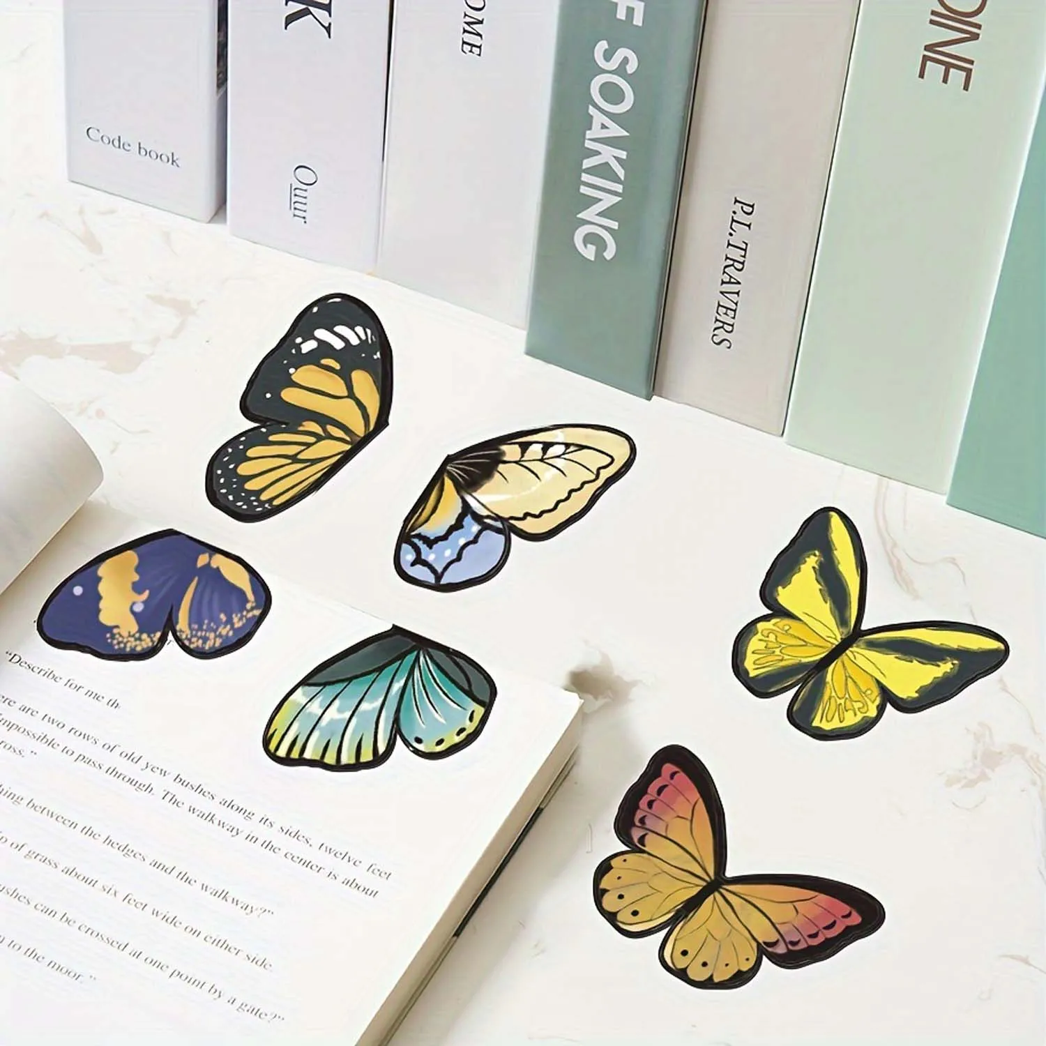 24Pcs Butterfly Magnetic Bookmarks - Assorted Pet Design Page Markers for Readers, Students, and Teachers Paper Reading Supplies