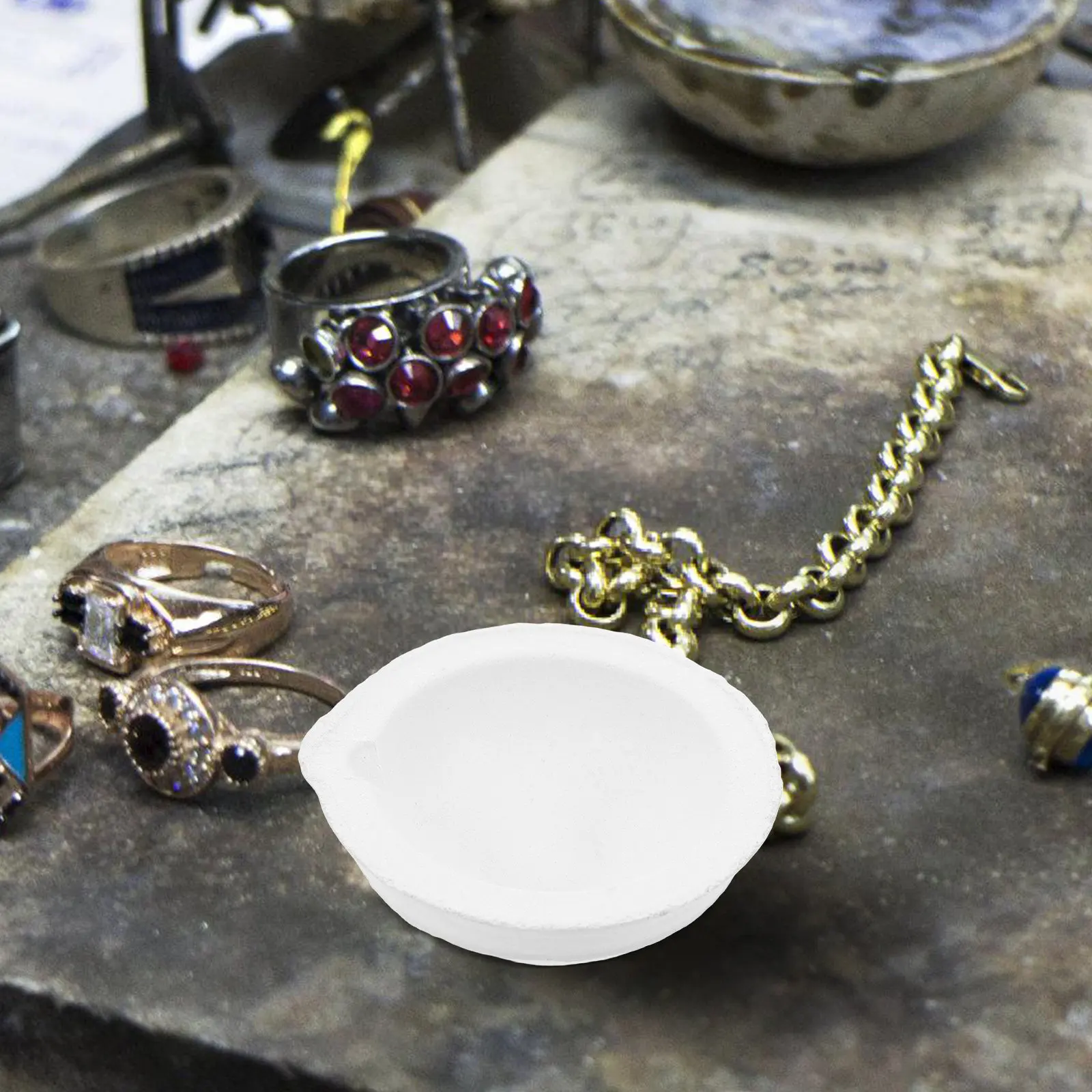 Quartz Crucible Bowl Dish Cup Jewelry Refining Casting Pot Melting Gold Silver Brass Alloy Smooth Surface Easy Clean