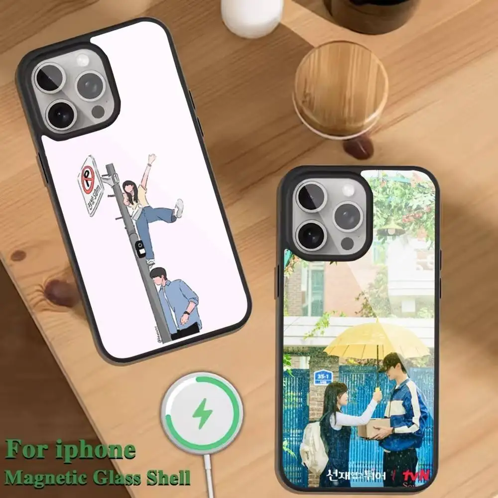 

Lovely Runner Korea TV Phone Case For Magnetic Wireless Charge Cover For iphone 16 15 14 13 12 11 Pro Max Plus Coque