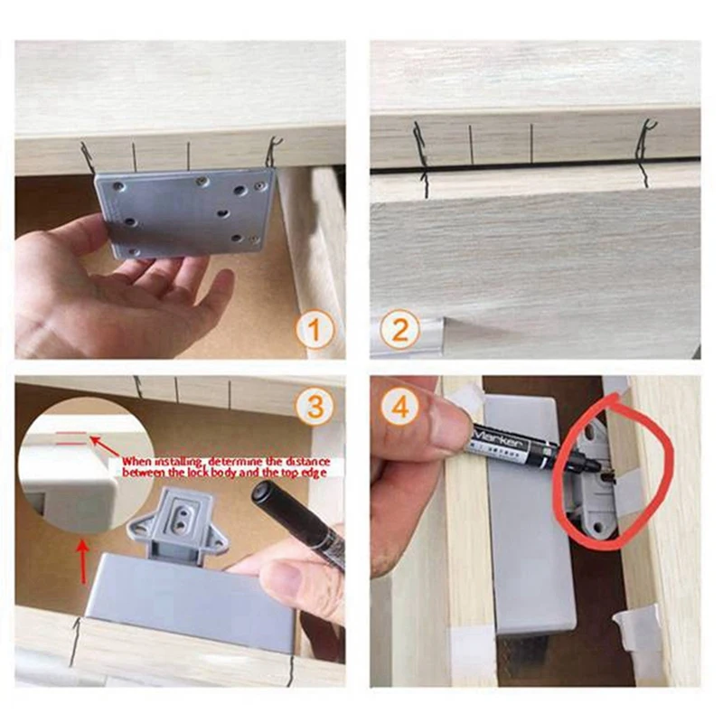 3X Digital Cabinet Intelligent Electronic Locks Invisible Sensor Lock EMID IC Card Drawer For Wardrobe Furniture B