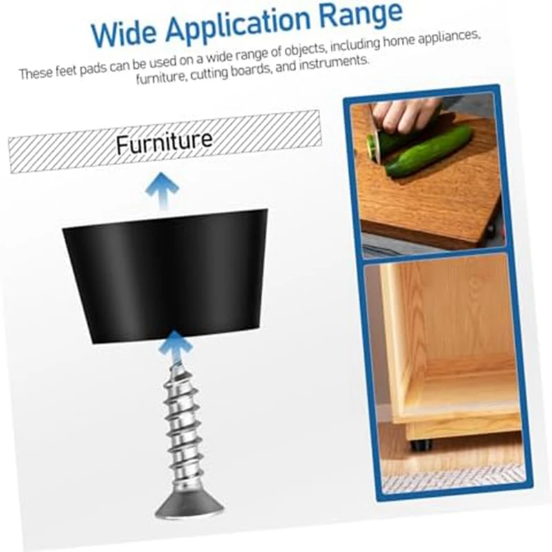 

A64Z 120 комплектов подушечек для мебельных ножек, резиновые подушечки для мебельных ножек, резиновые, пригодные для разделочной доски