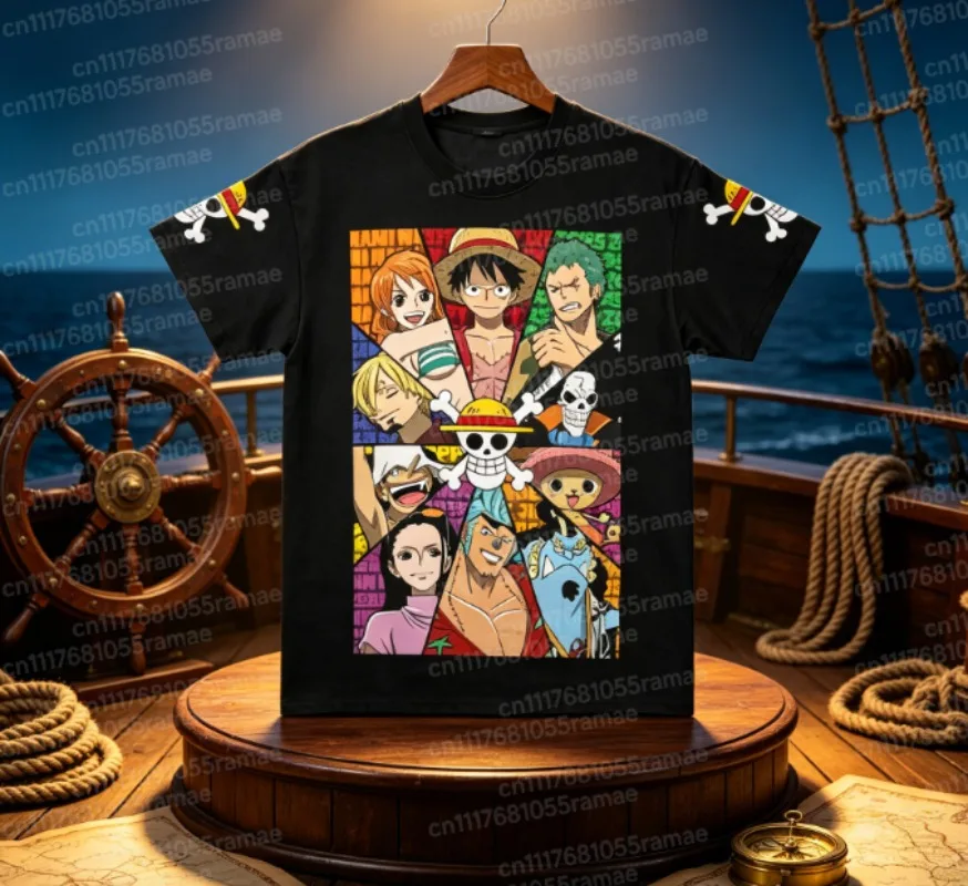 26 One Piece Trafalgar Law Heart Pirates T-Shirt Men's Jersey Y2K Oversized Top Suitable for Daily Training Wear FamilyMatching