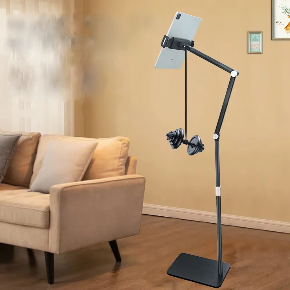 

New Aluminum Floor Tablet Phone Stand Suitable for All Mobile Phones and Tablets Can Flexibly Adjust the Mobile Phone Stand