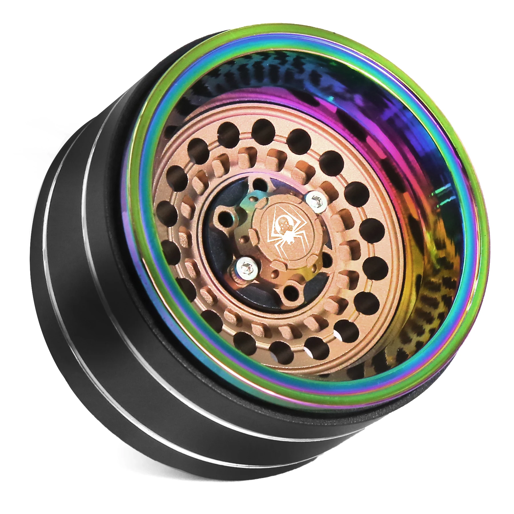 RED SPIDER 95g Super Heavy & Aluminum Deep Dish 1.9\' Beadlock Wheel Rim for 1/10 RC Crawler SCX10 TRX4 VS4-10 Gen8 (Rs)