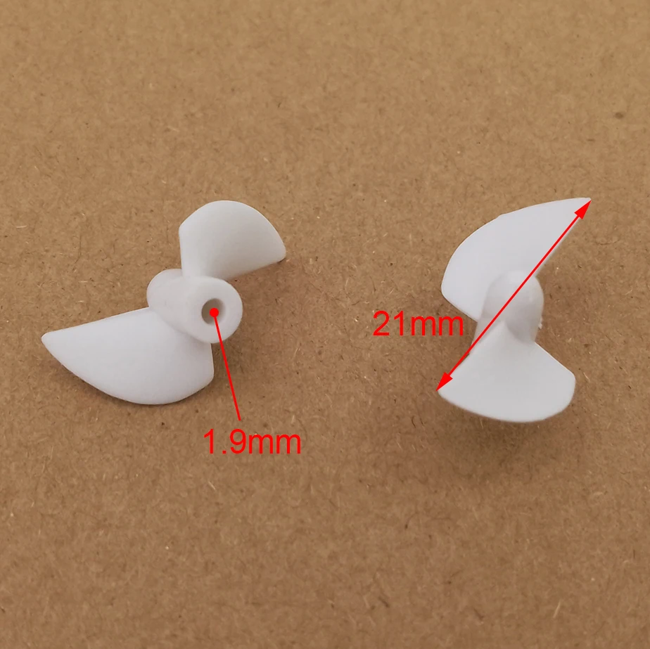 1Pair 5Pair RC Boat Propeller 21mm 2mm Left Right Hardened Nylon Prop for RC boat Toy Boat Motorboat DIY Small Boat Model