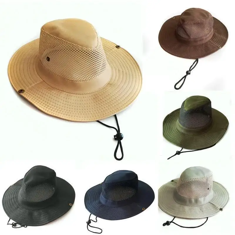Männer Im Freien Sonnenhut Ritter Kappe Breiten Stroh Strand Sommer Herbst Tourismus Wandern Sonnenhut Fischer Monochrome Matte Zubehör
