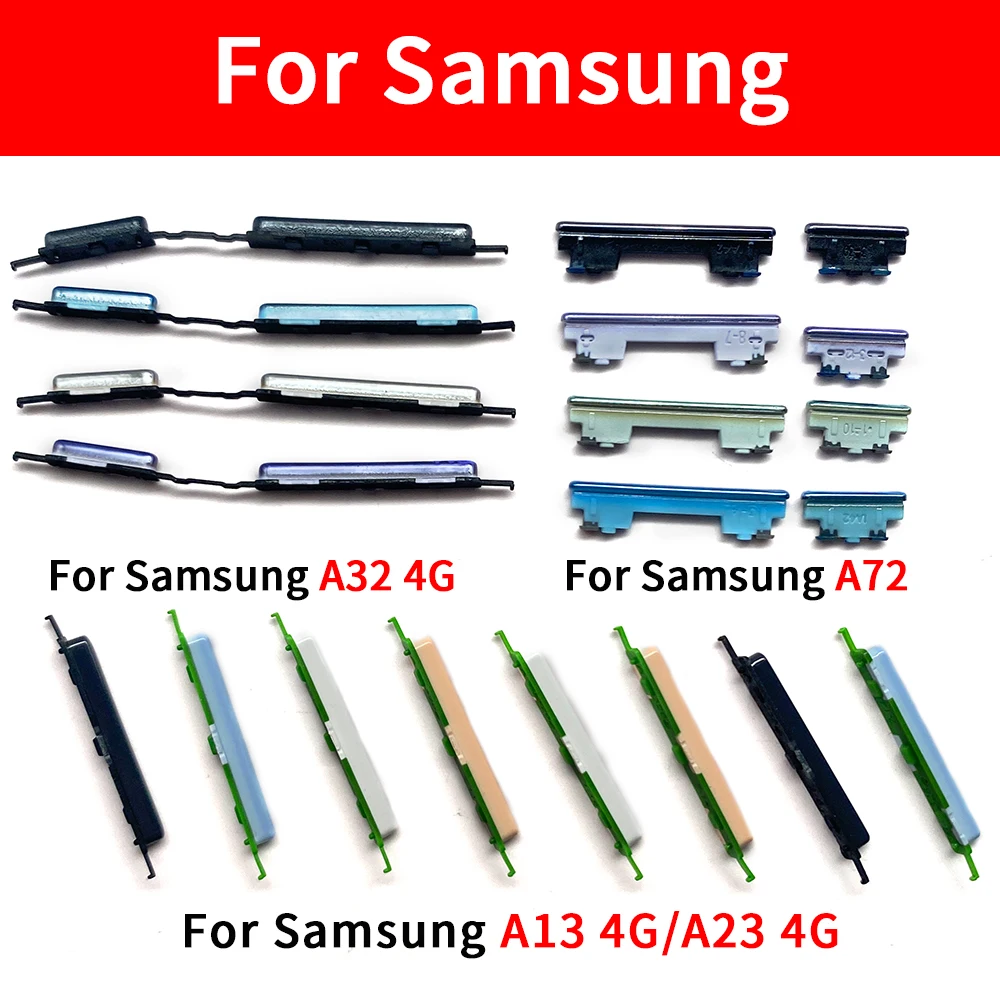 

10 Pcs Side Keys Power and Volume Buttons Replacement For Samsung A13 A23 A32 4G A72