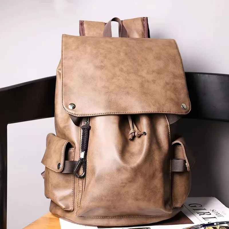 

Модный мужской рюкзак с клапанами и карманами, мужские рюкзаки большой емкости, 15-дюймовый рюкзак для ноутбука, мужская водонепроницаемая дорожная сумка, школьные ранцы