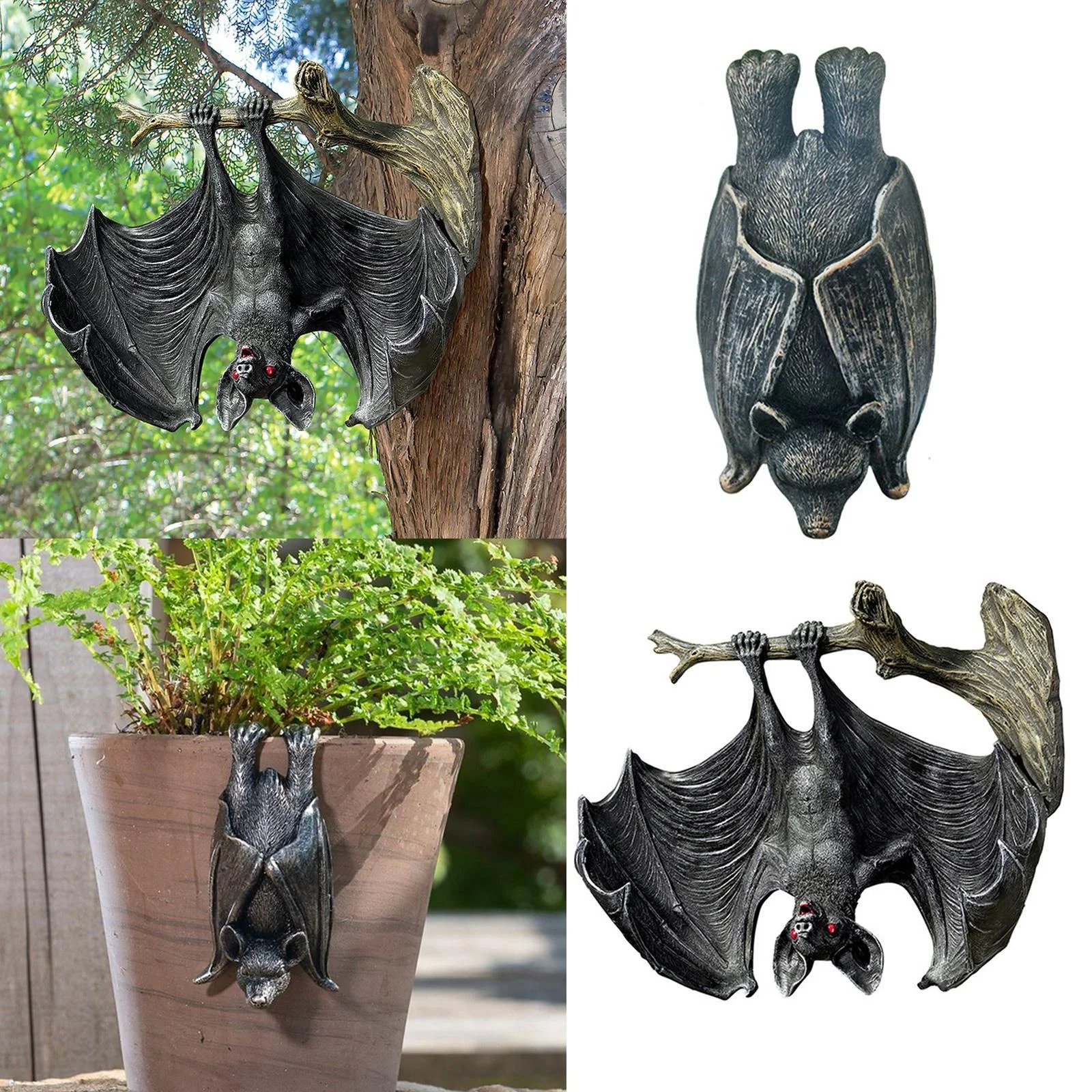 2026 Devil Monster Bat Pendant Statue Halloween Theme Hanging Ornament Outdoor Courtyard Garden Home Spooky Decoration