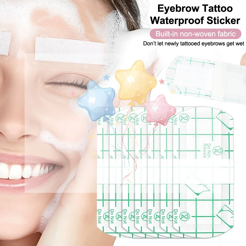 

5Pcs Tattoo Eyebrow Tattoo Sterile Waterproof Dressing Eyebrow Protective Patch Dressing Patch Eyebrow