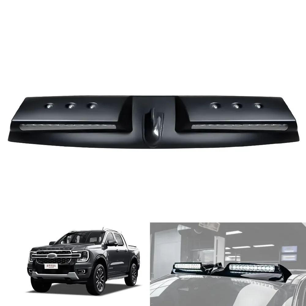 Auto Spare Car Parts Front Roof Spoiler Led  Lights Bar Pod For T9 Ford Ranger 2023 Accessories Top Lamp