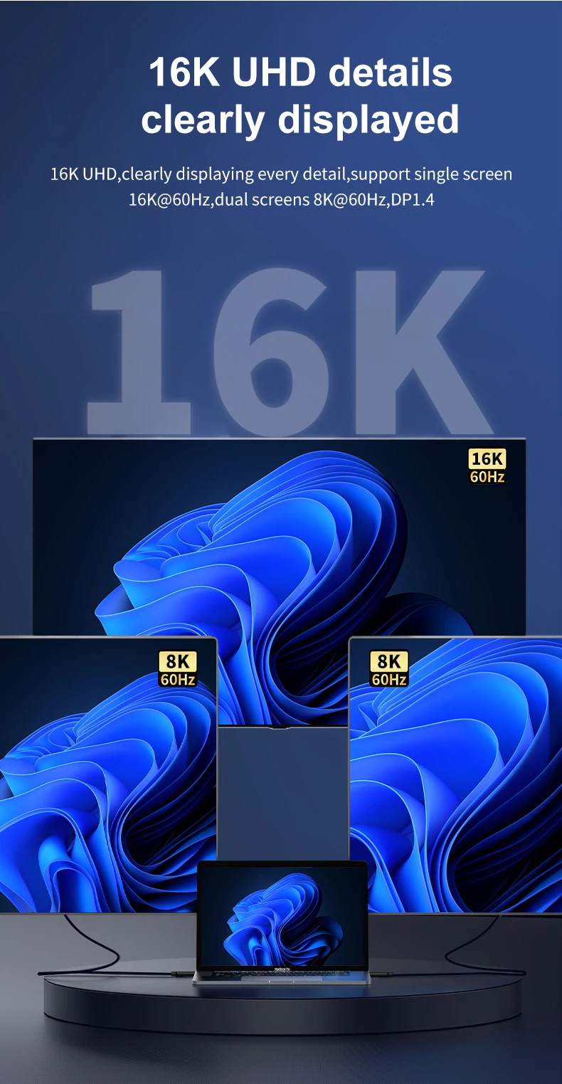 Thunderbolt 5 Vollfunktions-Datenkabel USB C auf USB C Schnellladung PD 240 W 16 K 60 Hz Videoausgang Funktionelle 80 Gbit/s-Übertragung – Detail 5