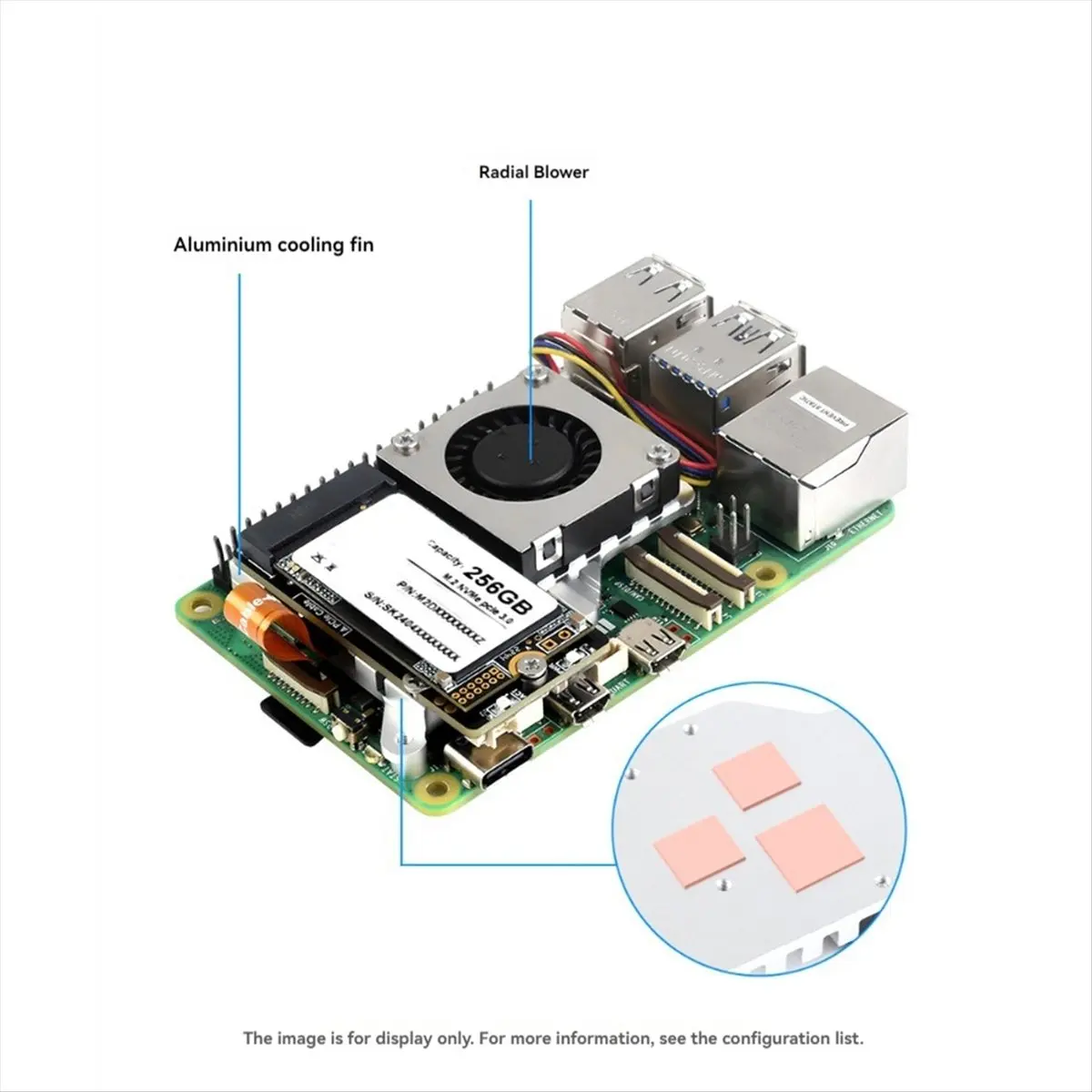 2026 جديد + ل 5 PCle إلى M.2 لوح مهايئ مع منفاخ + بالوعة الحرارة Gen3 M.2 NVMe لوح تمديد لـ 2230 2242 NVMe SSD