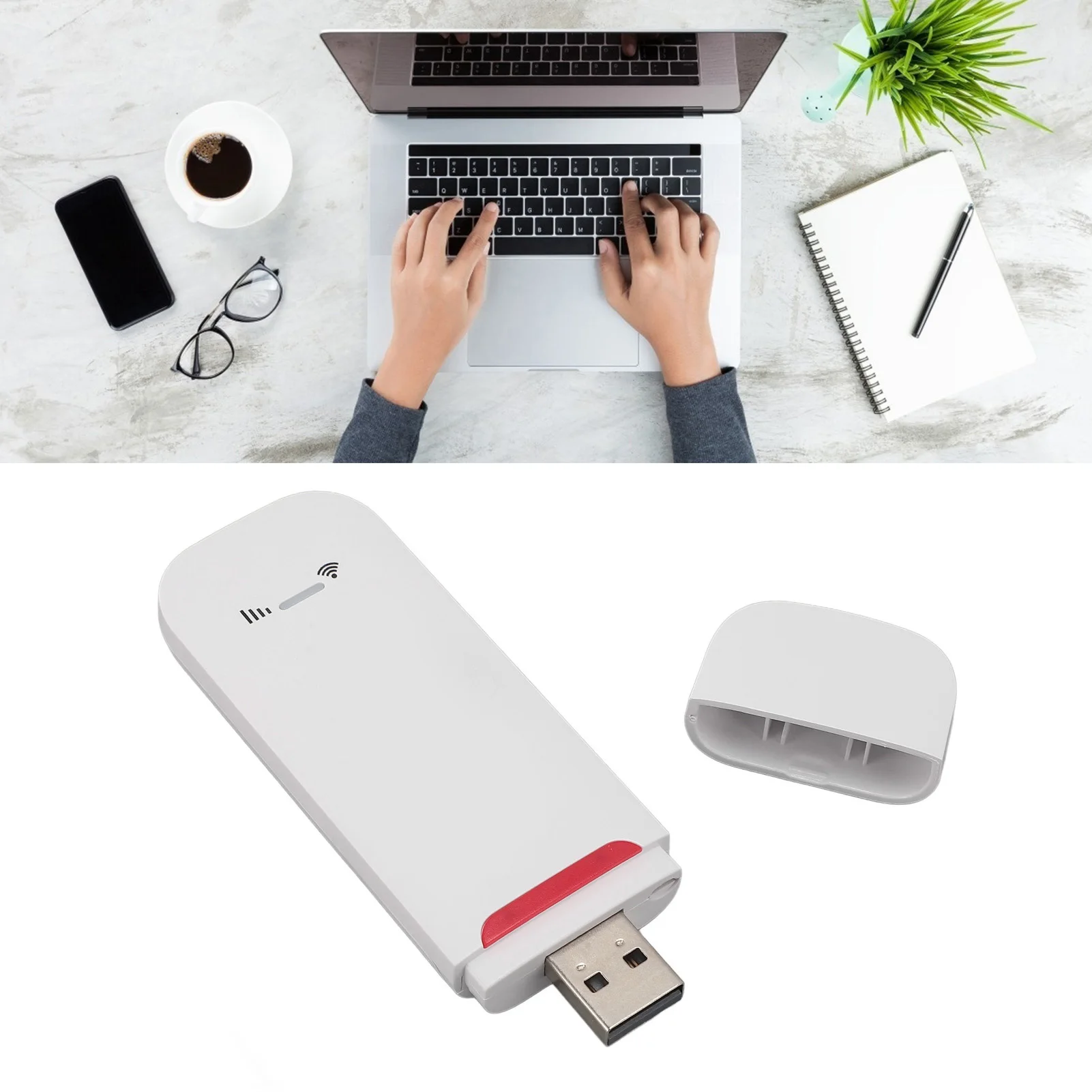 

Портативный маршрутизатор 4G Plug and Play USB-модем 4G LTE, поддержка 500 Мбит/с, 10 пользователей, беспроводной с слотом для SIM-карты для семейных сборов