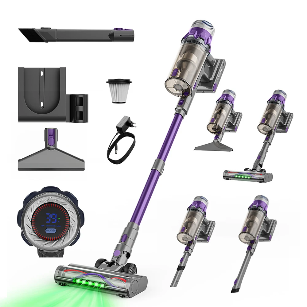 Cotiar 650 W 60 kPa Verticale Stofzuiger Handheld Huishoudapparaat Draadloze Stofzuiger 70 Minuten Looptijd Multifunctionele S25
