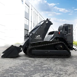 Farm Use High Power Backhoe Skid Loader Mini Tracked Skid Steer High Horsepower Hydraulic Crawler Steer Loader Customized Sale