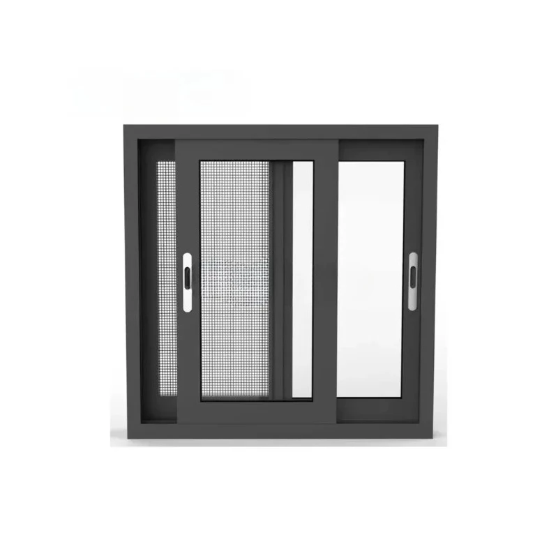 Aluminum Sliding Windows High Security Glass Window Mosquito Screen Anti Insect Airtight Sturdy  Easy  Operate  Home  Decoration