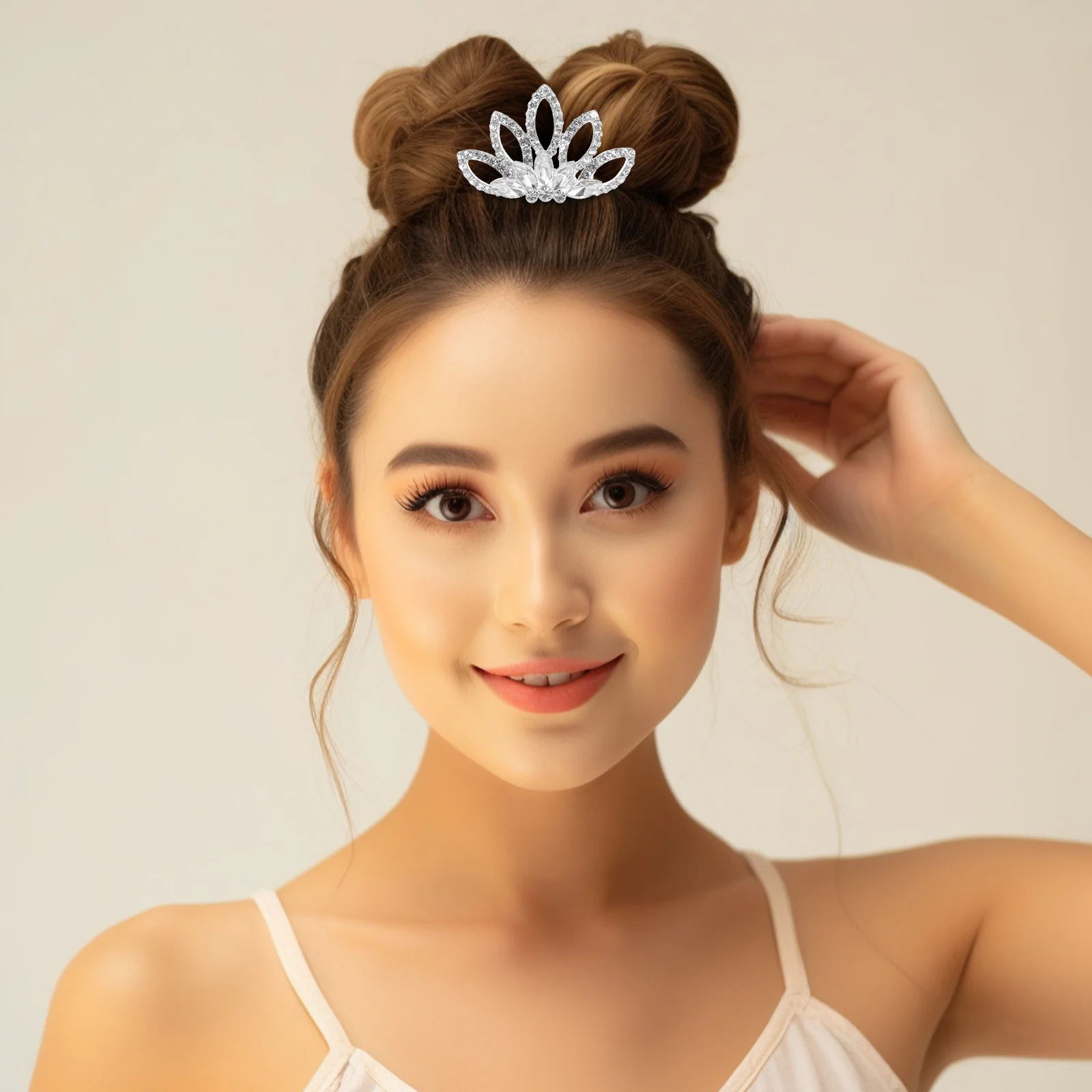 

1pc Crown Comb Bridal Headdress Wedding Hair Accessories Colorful Bridesmaids Party Prom Updo Hairstyle Special Occasions