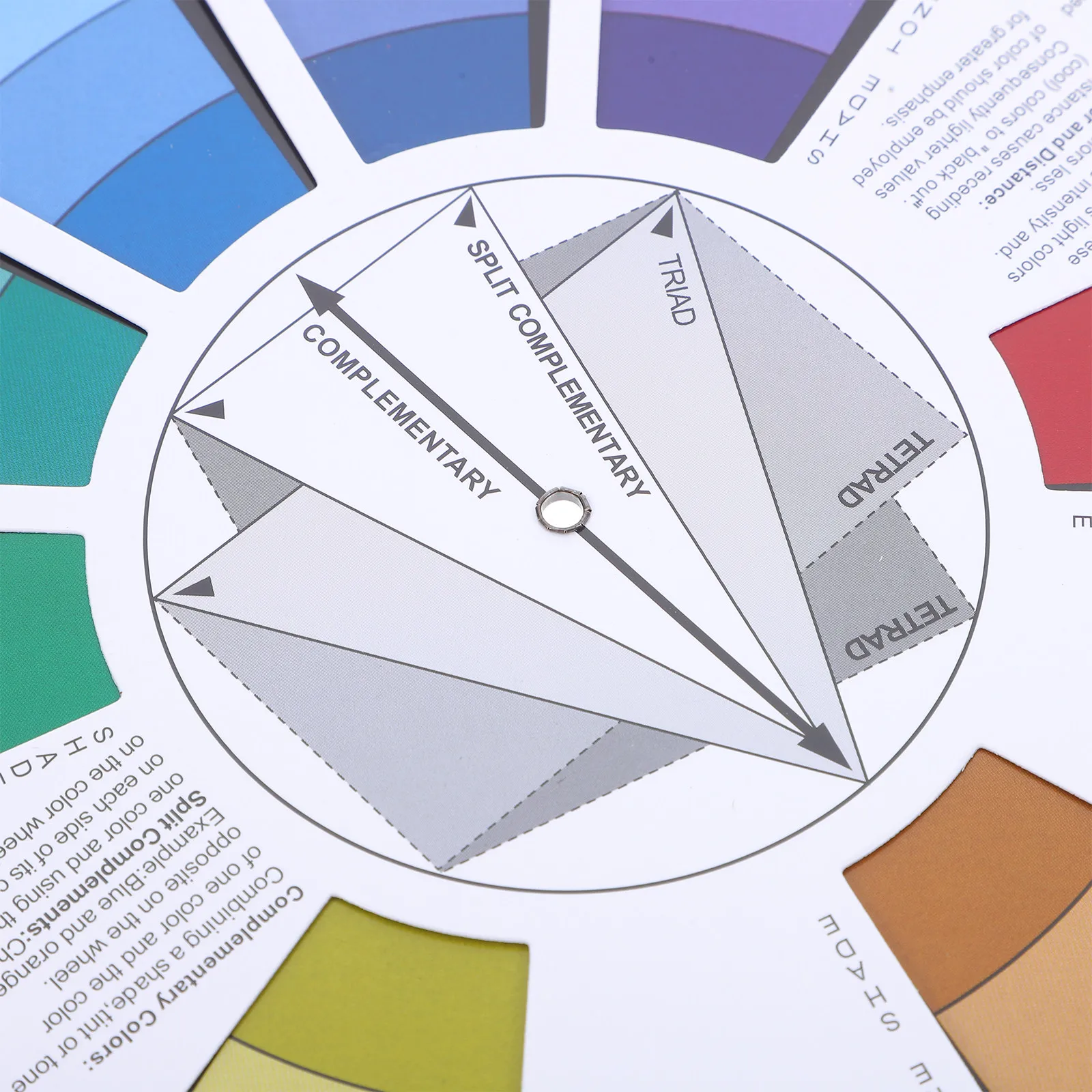 Professional Round Color Wheel for Tattoo Artists Beginners Pigment Standard Tool to Identify Colors Easily Harmonious