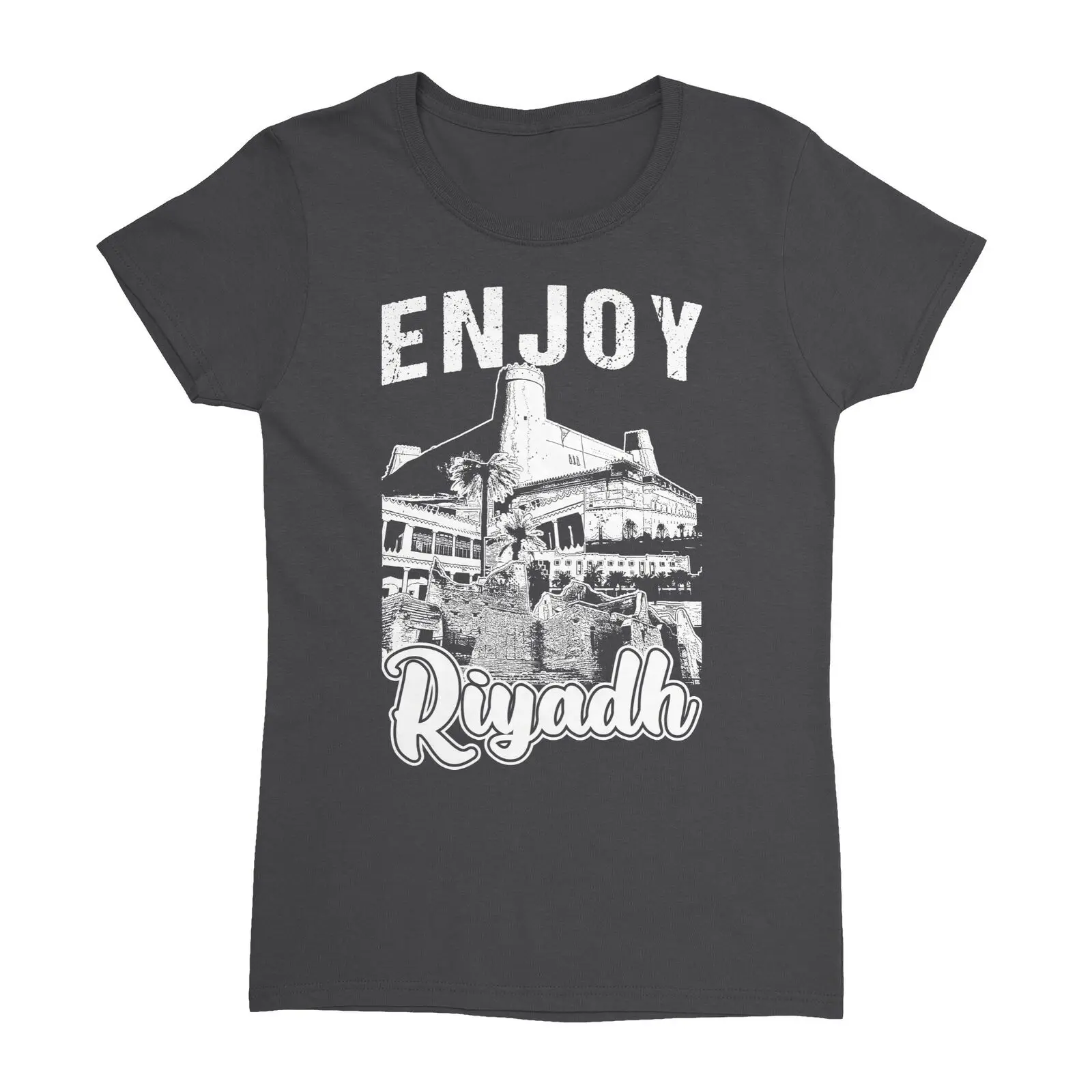 Enjoy Riyadh Vacation Travel Visit Asia Ladies' Crewneck T-Shirt