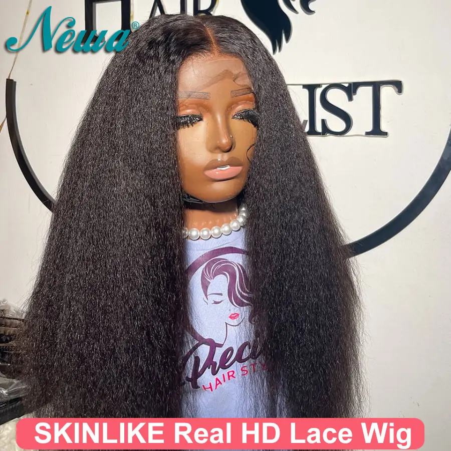 

Newa Hair Kinky Straight Glueless Wig 5x5/6x6 HD Lace Closure Wig 13x6 13x4 HD Lace Full Frontal Wig 250% Density Human Hair Wig