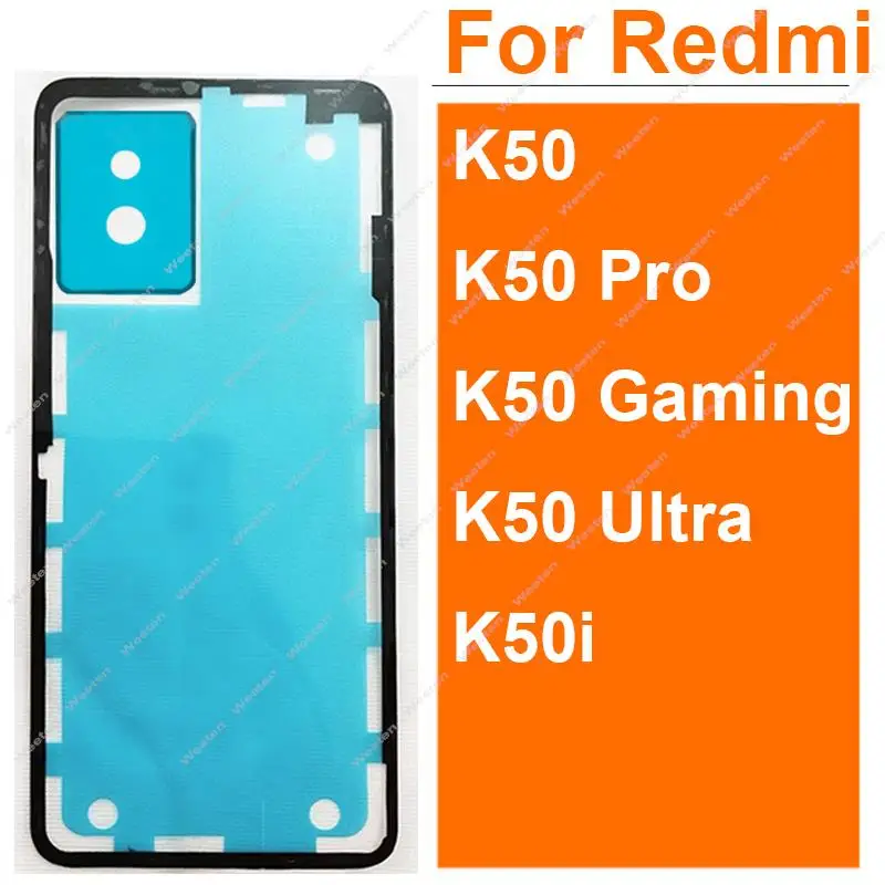 Para xiaomi redmi k50 pro k50i k50 jogos k50 ultra voltar bateria habitação capa adesiva lente da câmera traseira adesivo fita adesiva
