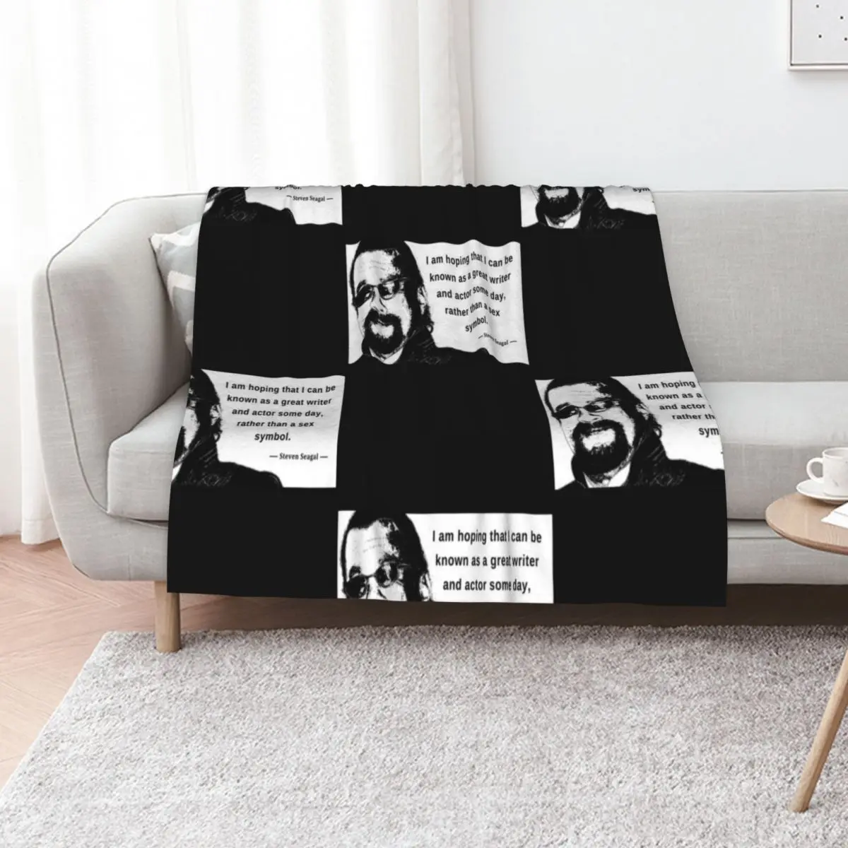 Steven Seagal - Sex Symbol Essential Throw Blanket Thermal Soft Soft Plaid Beautifuls Flannel Fabric Bed Blankets