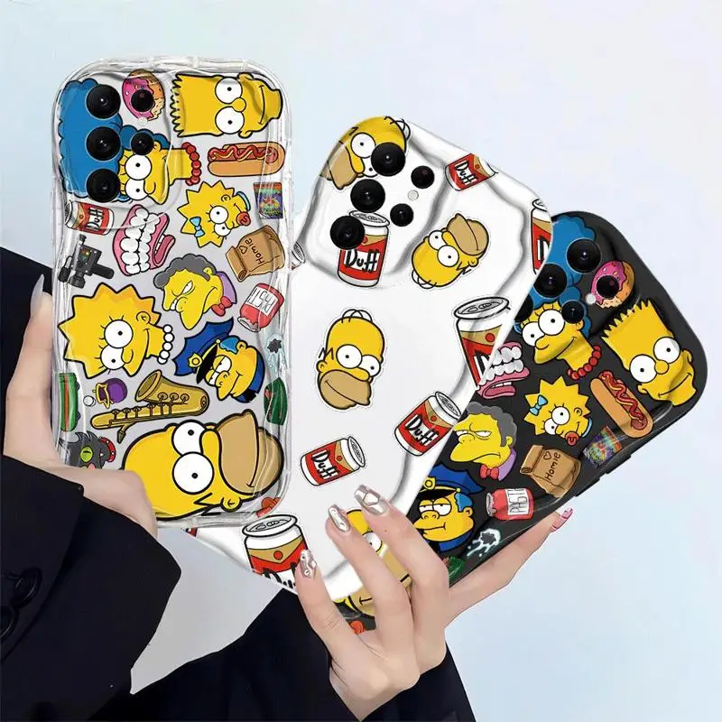 Simpsons Family Phone Case For Samsung Galaxy S23 Ultra S24 Ultra S20 FE S21 S22 Plus S23 5G Protective Cover Capa fundas