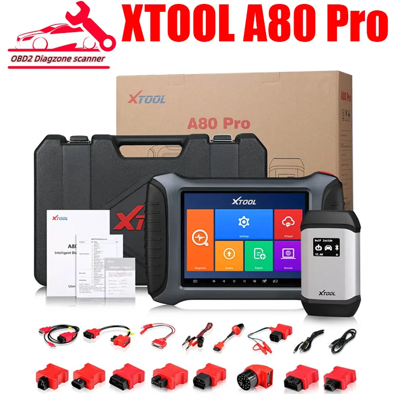 

XTOOL A80 pro Master OBD2 Diagnostic tools J2534 ECU Programmer ECU Coding Key Programmer All Systems 30+ services Free update