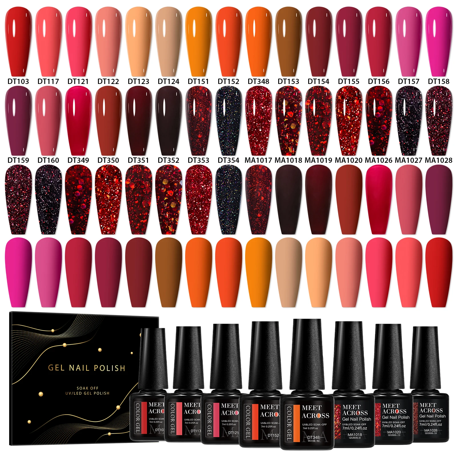 

30pcs Gel Nail Polish Set HEMA TPO Free Pink Red Blue Semi Permanent Soak Off UV Gel Varnish Nail Art Decoration Nail Supplies