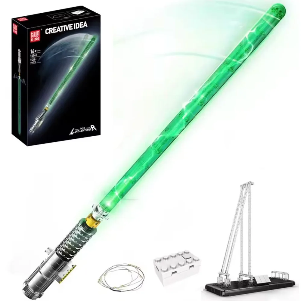 

Mould King 10140 Lightsaber Building Blocks Technical MOC Space Movie Green Lightsaber Cosplay Model Bricks Toys Kids Adult Gift