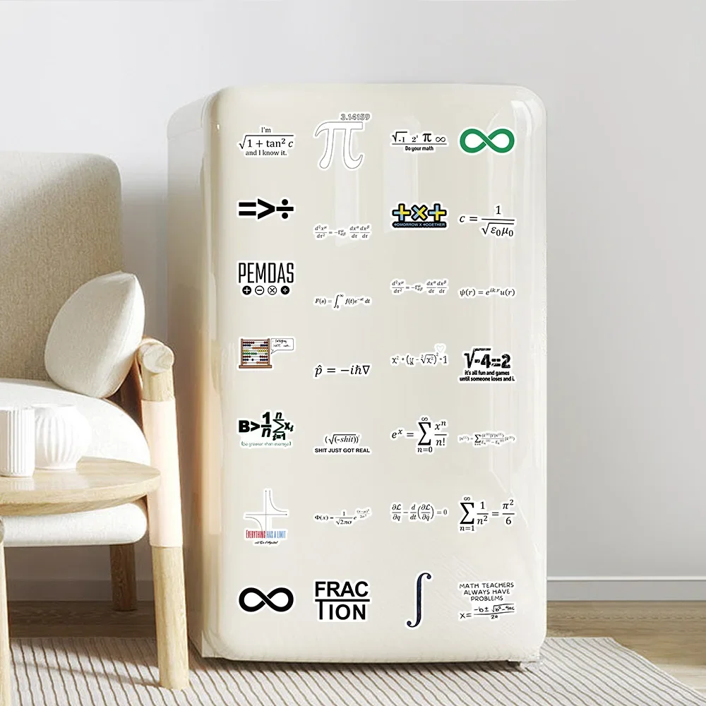 10/50/100 個の数式ステッカー科学化学研究室脳科学者ステッカー子供のギフトの装飾荷物デカール