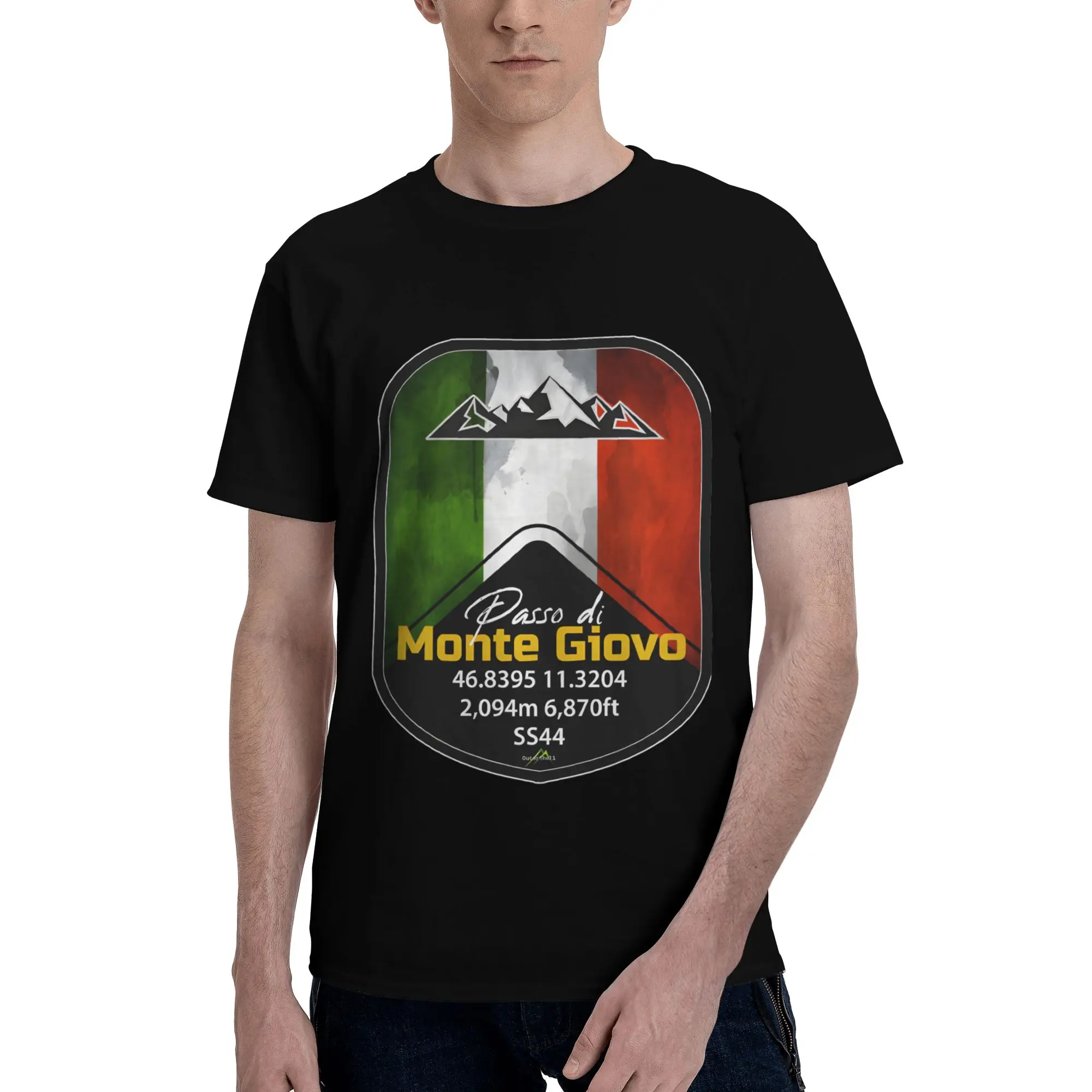 Men Women Passo Di Monte Giovo Jaufenpass ItalyA  T Shirt Pure Cotton Graphic Print T-Shirt  Top Clothing
