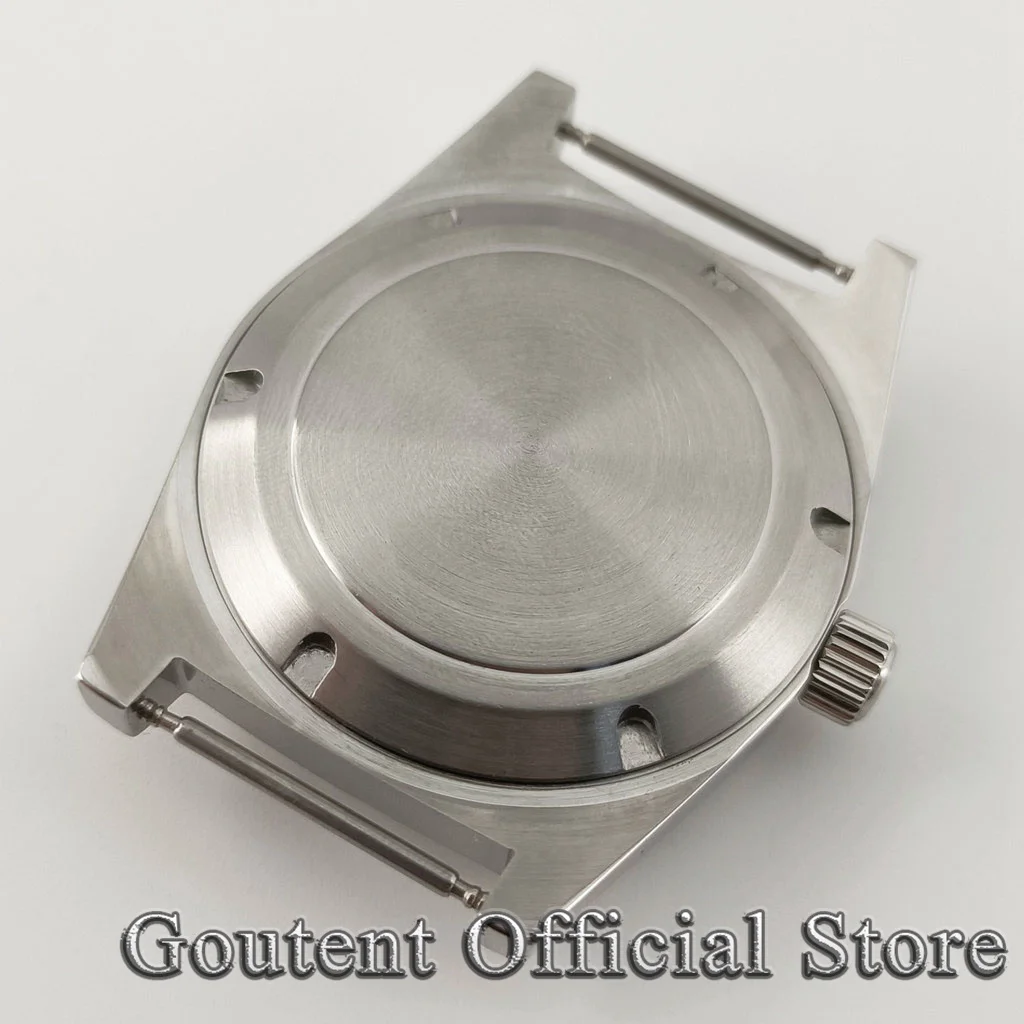 Goutent 38mm Flat Sapphire Glass/Dome Coated Glass Watch Case Fit ETA2824 PT5000 ST2130 NH35 NH36 Automatic Movement