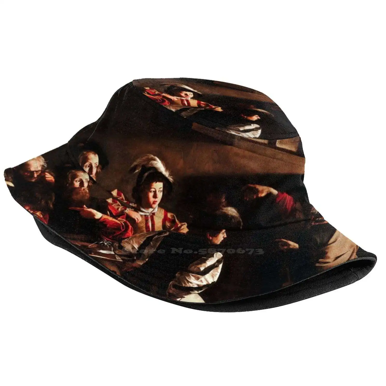 Caravaggio - The Calling Of Saint Matthew Fishing Hunting Climbing Cap Fisherman Hats Michelangelo Merisi Caravaggio Baroque 16t