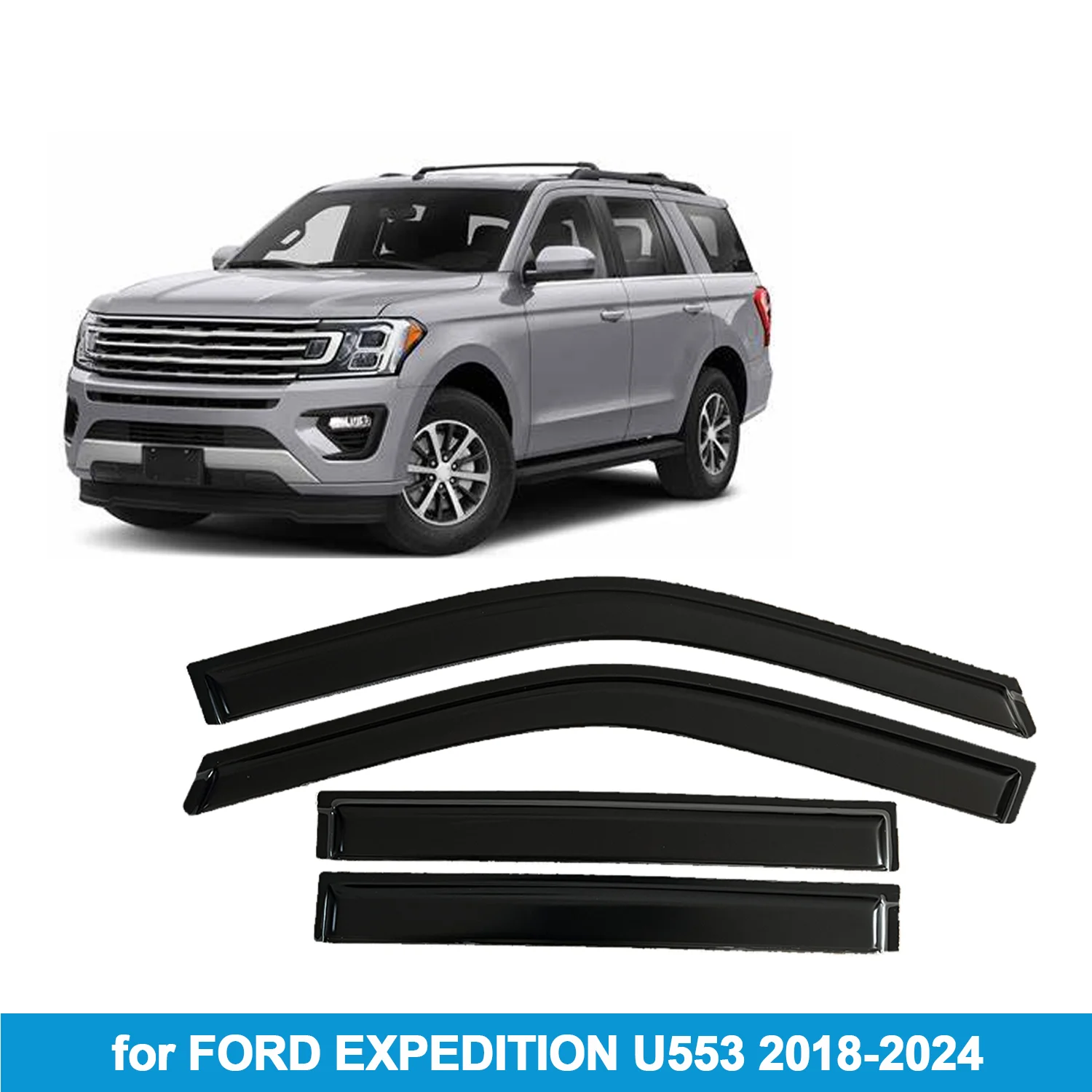 

Оконный козырек для FORD EXPEDITION U553 2018-2024, защита от дождя, боковой дефлектор, защита от атмосферных воздействий, лента для наружного крепления