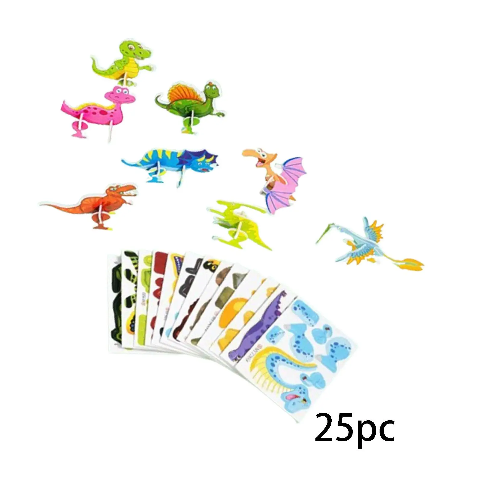 2-4Pack 3d Cartoon Puzzels Leren Activiteiten Fijne Motoriek Montessori