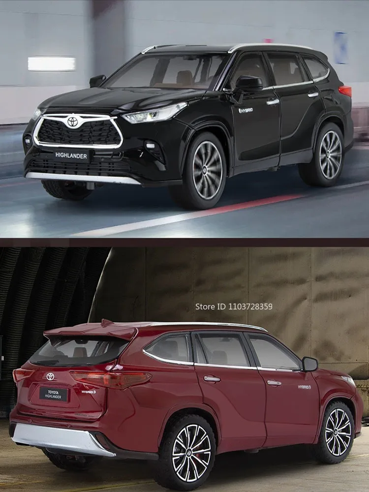 Maßstab 1:24 Highlander RAV4 Spielzeugmodell Miniaturautos Legierung Druckguss Sound Licht Türen geöffnet Zurückziehen Stoßdämpfung Jungen Geschenke – Detail 14