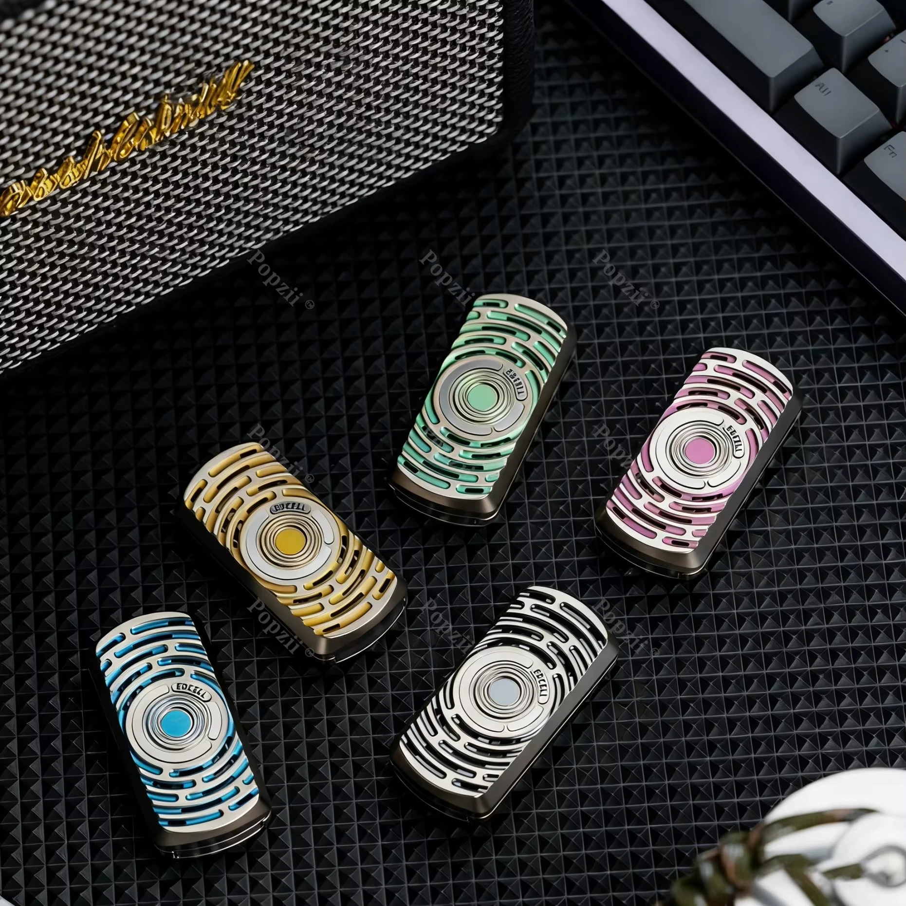 EDCELL&DJG Titanlegierung EDC Magnetische Stimmgabel Push Juguetes Anti Ansiedad Büro Stressabbau Gadgets Angstspielzeug