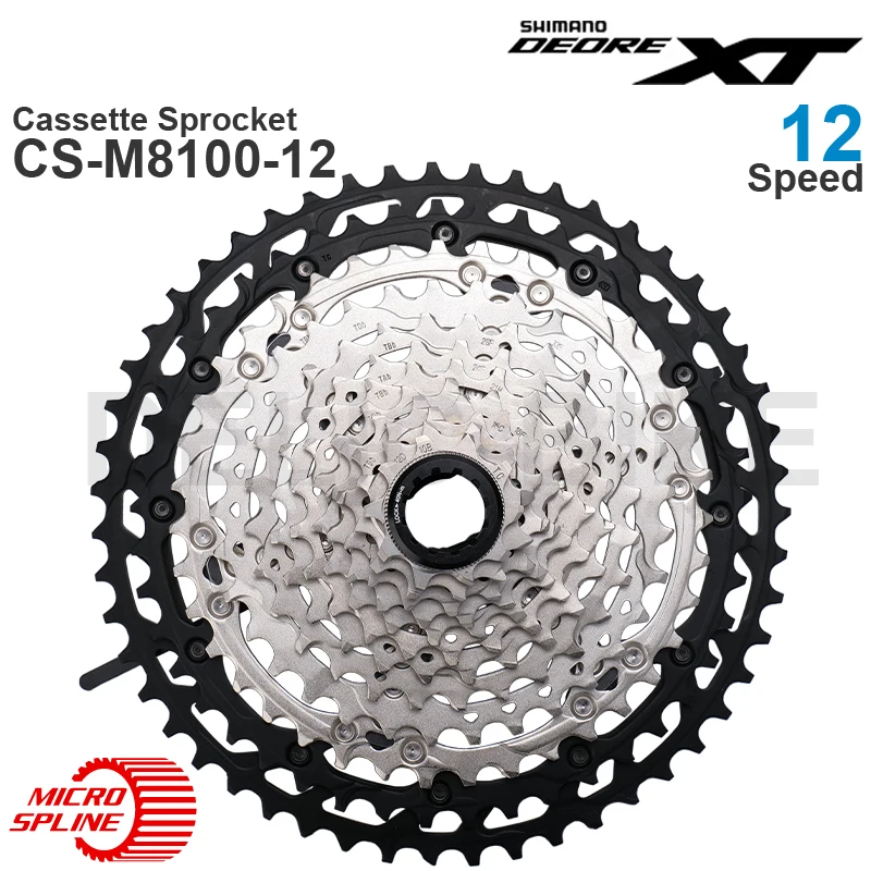 SHIMANO DEORE XT CS-M8100 Cassette Sprocket M8100 Freewheel Cogs Mountain Bike MTB 12-Speed 10-51T M8100 Cassette Sprocket