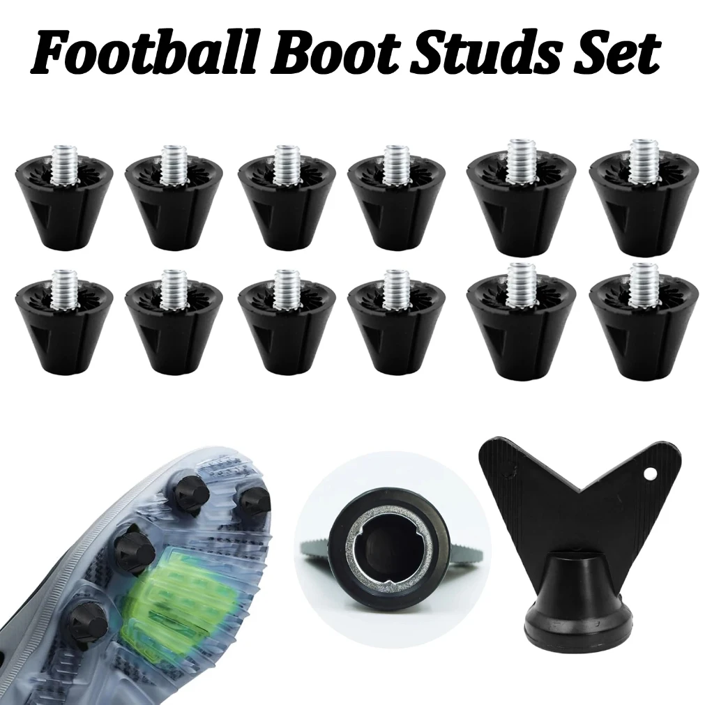 

4/12 шт., сменные шпильки для футбольных бутсов 13 мм и 16 мм, бутсы для футбольных бутсов, шипы с гаечным ключом, инструмент для спортивных кроссовок