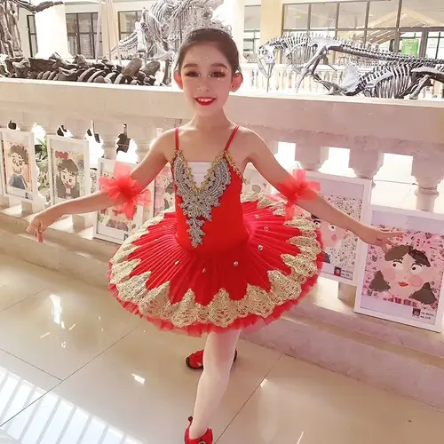 Tutú de Ballet profesional clásico para niños y adultos, tutú de panqueque con lago de los cisnes blancos, trajes de baile para fiesta de bailarina, vestido de Ballet para niñas y mujeres