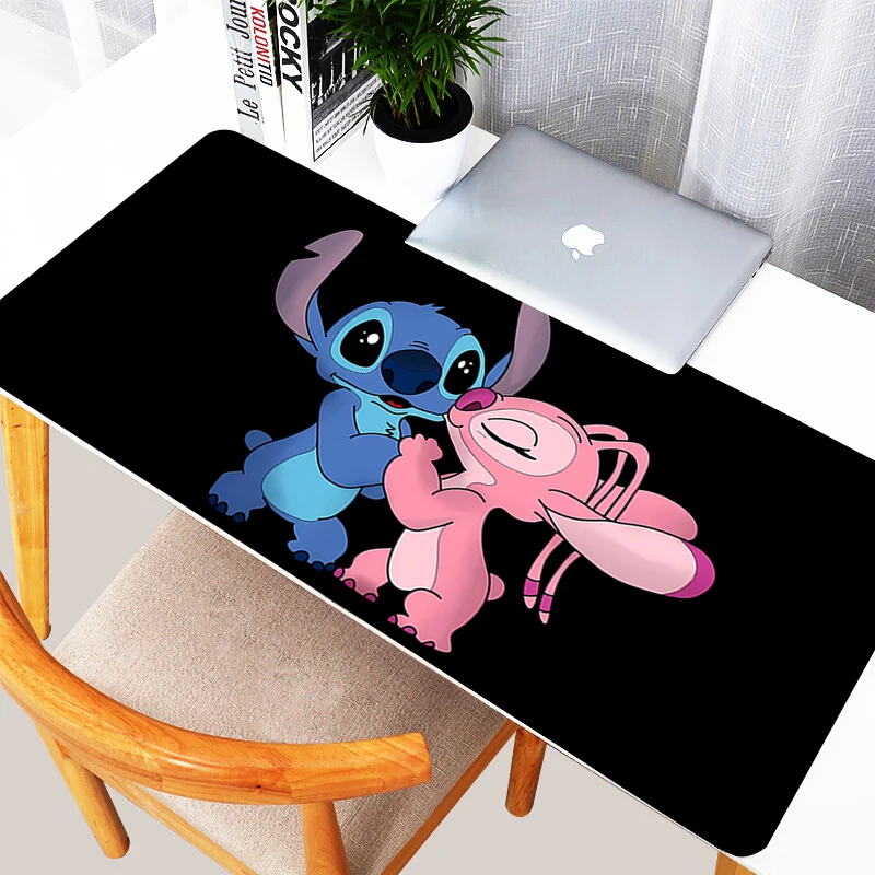 Alfombrilla de ratón Kawaii Stitch para ordenador, alfombrilla de ratón abstracta grande para Gamer, XXL, 900x400