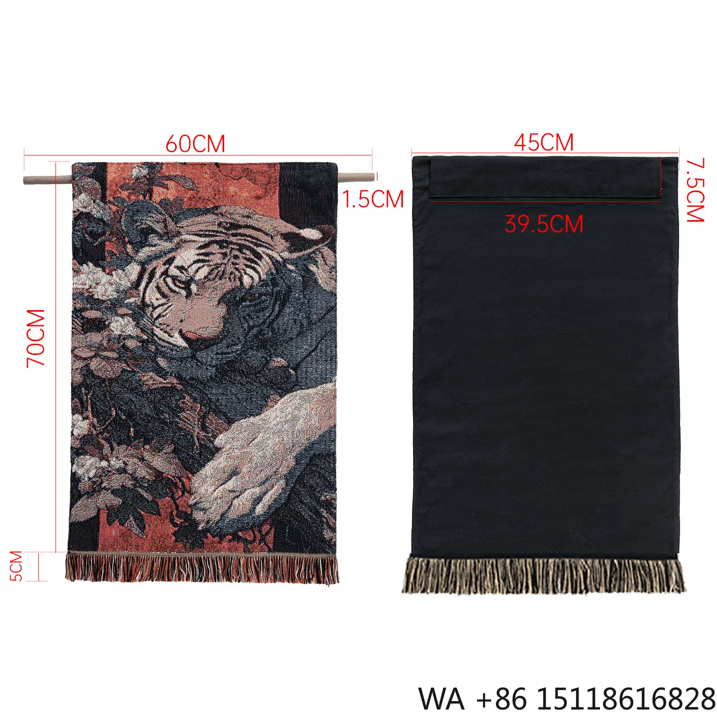 Woven Wall Hanging Tapestry Home Decor Custom Design Macrame Jacquard Wall Hanging Tapestry