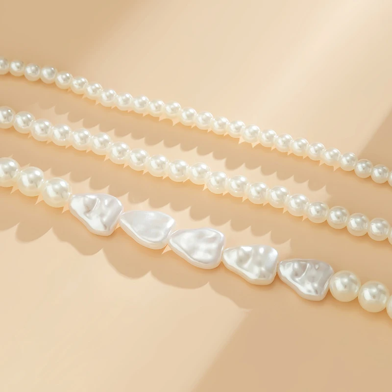 Boho Anklet Foot Multilayer Pearl Chain Summer Bracelet Charm Anklet Sandals Barefoot Beach Vacation Foot Bridal Jewelry J037