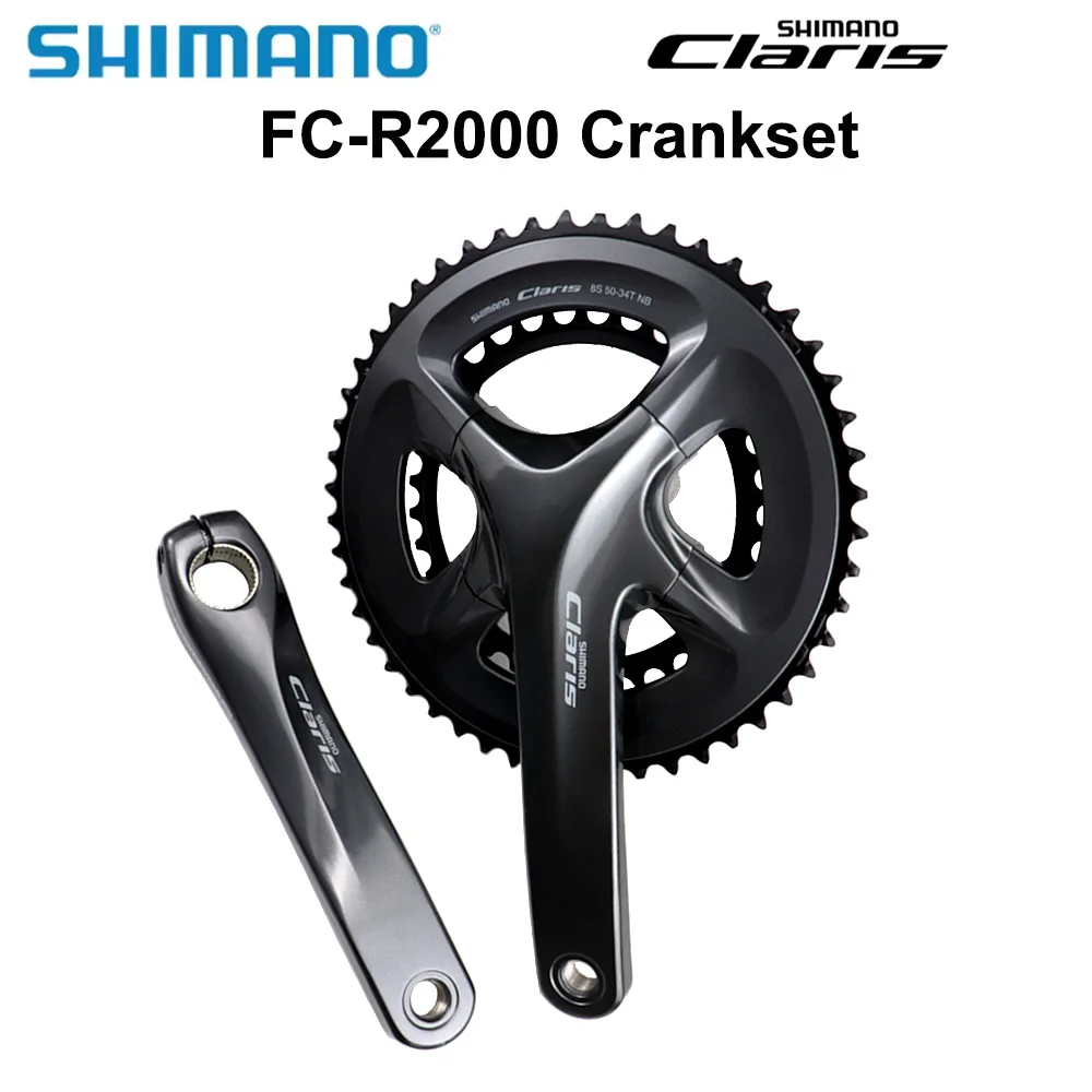 

SHIMANO CLARIS R2000 Crankset 2x8 speed FC R2000 170mm 165mm 50-34T Crankset For Road Bicycle 8s HOLLOWTECH II Crankset